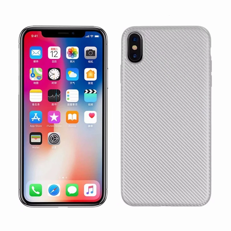 Для Apple iPhone XS Max/iPhone XSMax 6 5 &quotчехол из углеродного волокна Жесткий чехол ТПУ мягкий