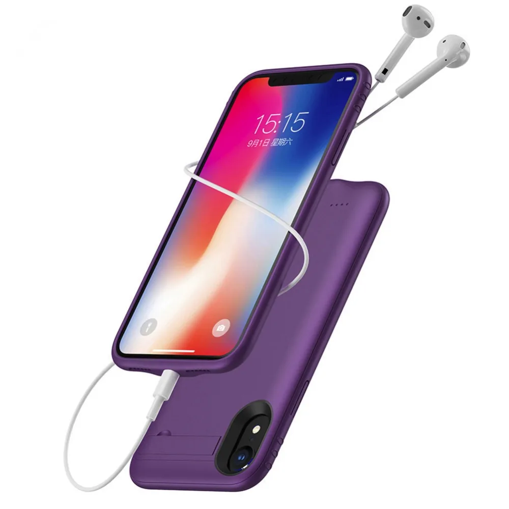 5200 мАч батарея чехол для iphone XS Max зарядное устройство смартфона внешний
