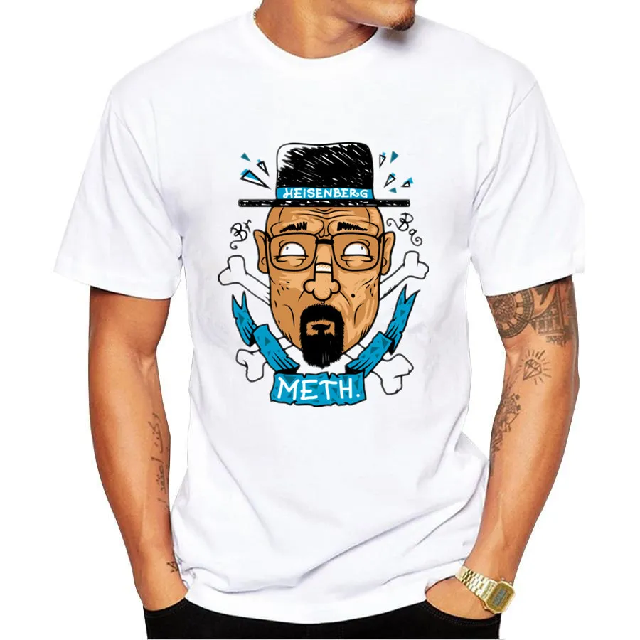 2017 New mens t-shirt tops tees fitness hip hop men funny heisenberg Printing tshirts homme camisetas t shirt brand clothing | Мужская