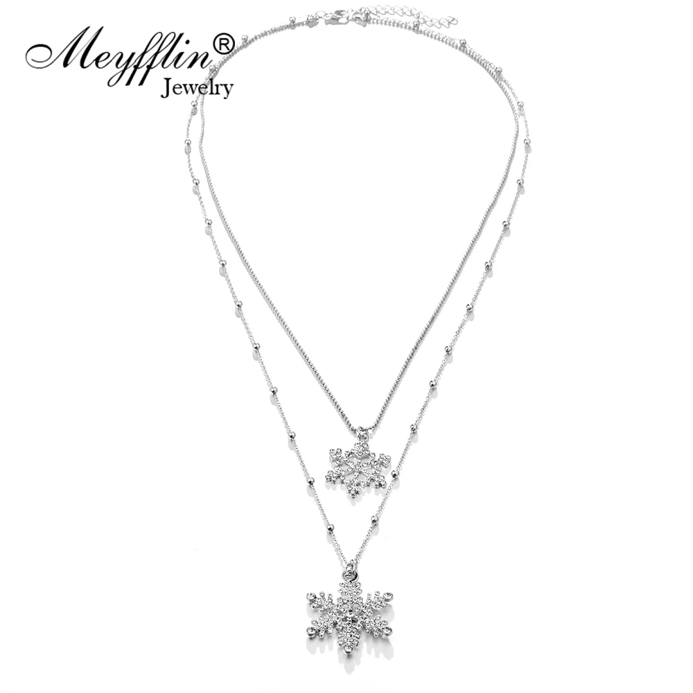 Meyfflin колье Femme серебряный цвет длинное ожерелье s подвески для женщин Мода