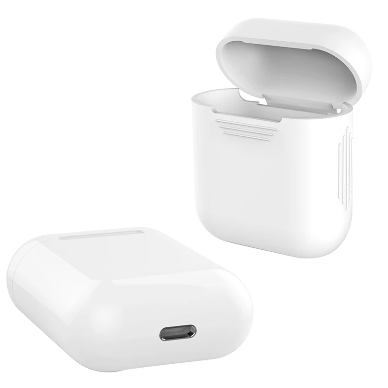 Новый силиконовый ударопрочный защитный чехол держатель для AirPods светящийся в