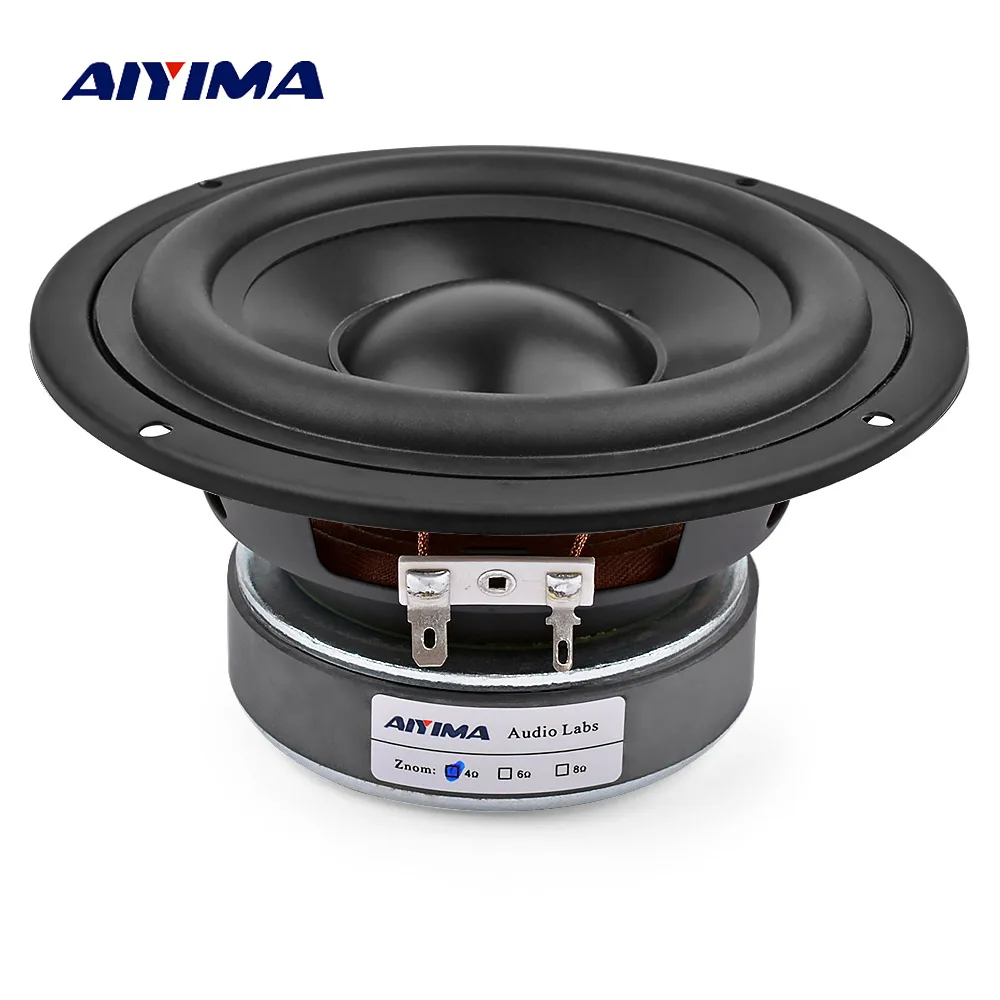 AIYIMA 1Pcs 5.25 Inch Subwoofer Speaker 4 8 Ohm 50W Sound Audio Home Theater Loudspeaker DIY Modification |