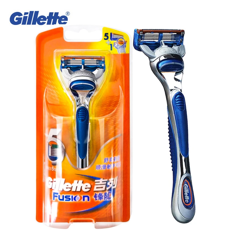 Оригинальные бритвенные лезвия Gillette Fusion (1 держатель + 1 лезвие) для бритья мужчин