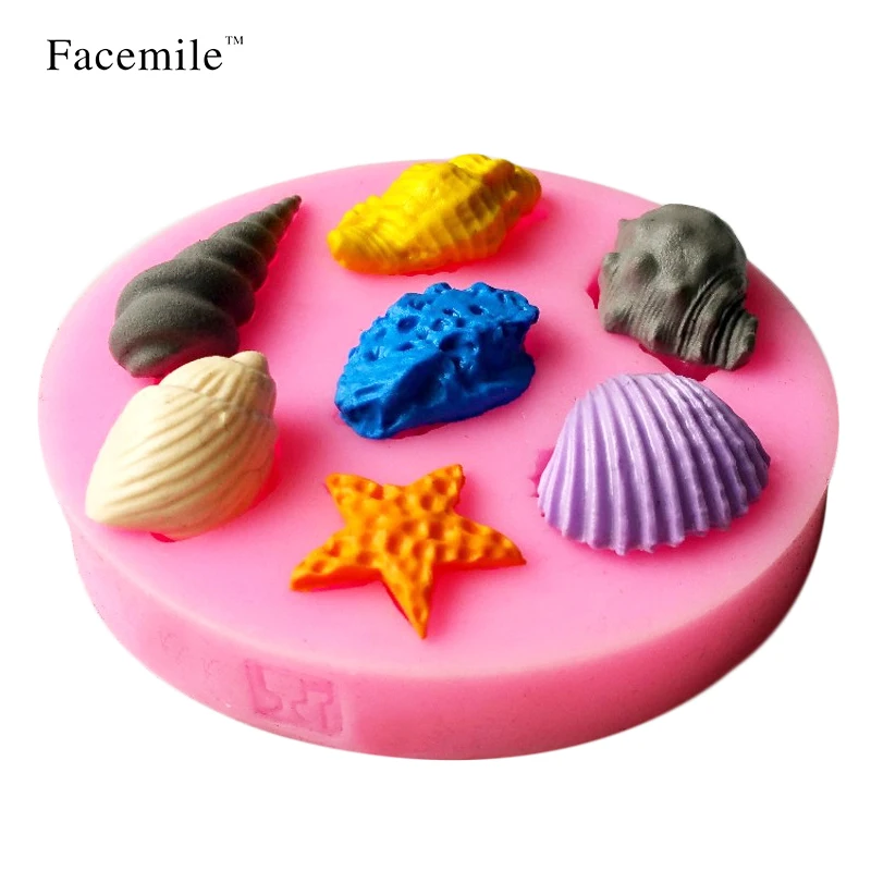 Выпечка Красивая Морская раковина и в форме раковины 3D силиконовая форма для