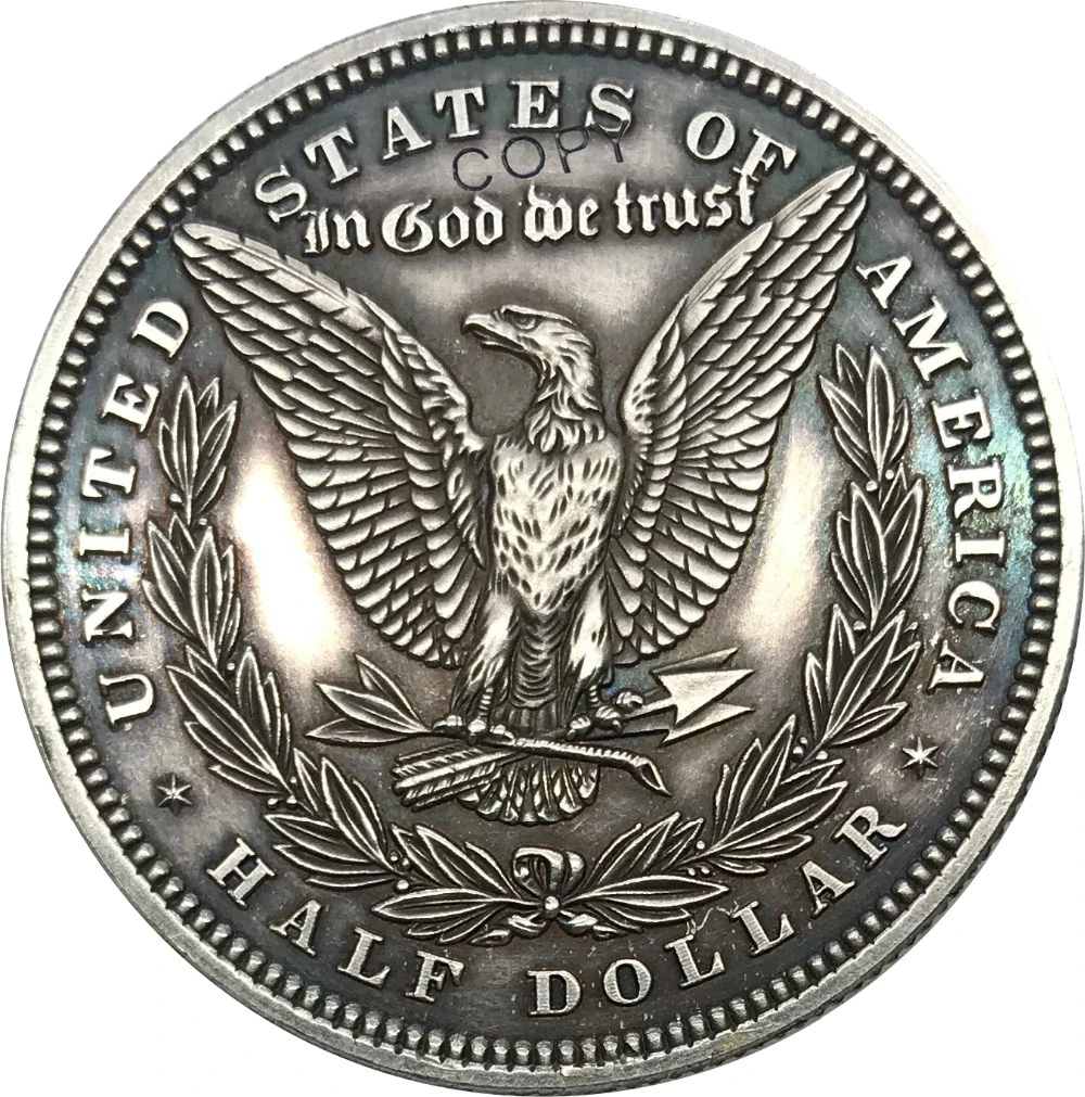 Соединенные Штаты 50C Morgan половина доллара 1877 90% серебряные копии