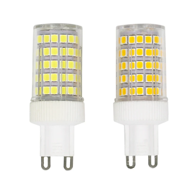 

Highlight LED No flicker G9 LED Ceramic Corn Bulb 86leds SMD2835 220V 240V 10W LED Ceramics Lamp Ceramic Chandeliers