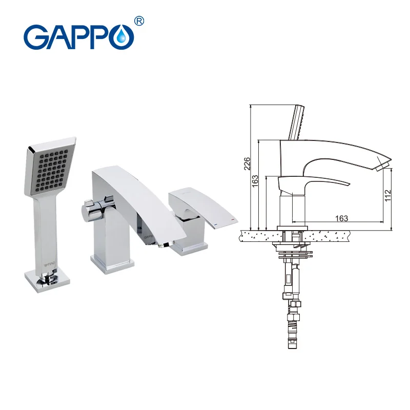GAPPO Смесители для ванной хромированный смеситель кран краны комнаты душа