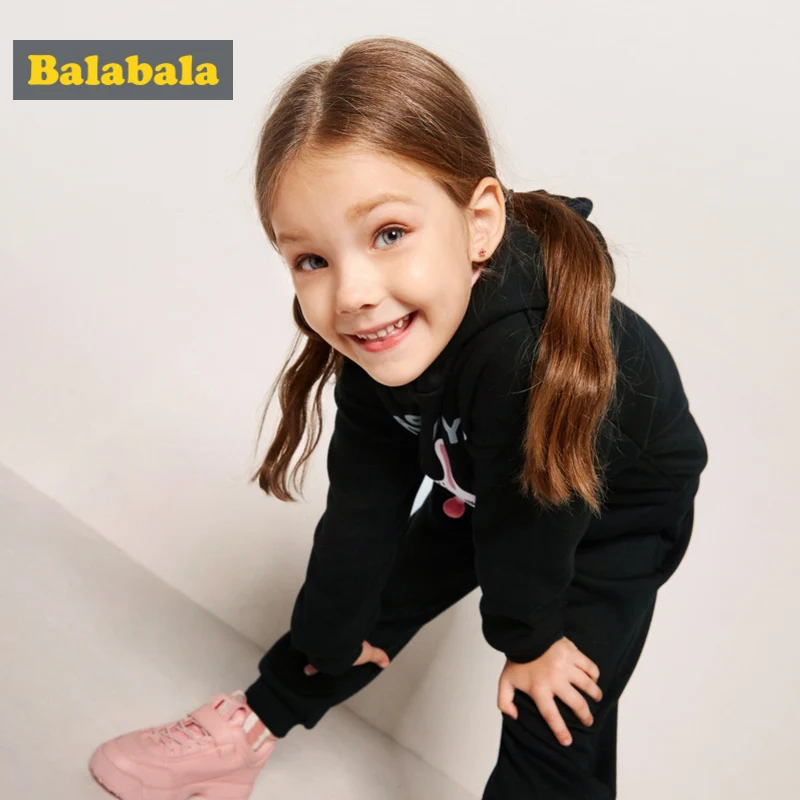 Balabala/комплект с флисовой толстовкой рисунком кролика для маленьких девочек