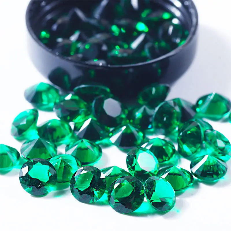 Green Multi Размер 4/5/6mm красочный искусственный камень кубический цирконий 50 шт ААА круглый отчалил CZ ювелирные изделия art Дизайн Стразы - Цвет: Green