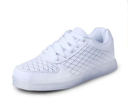 Цветные мокасины на шнуровке унисекс Клубная обувь со светодиодной подсветкой