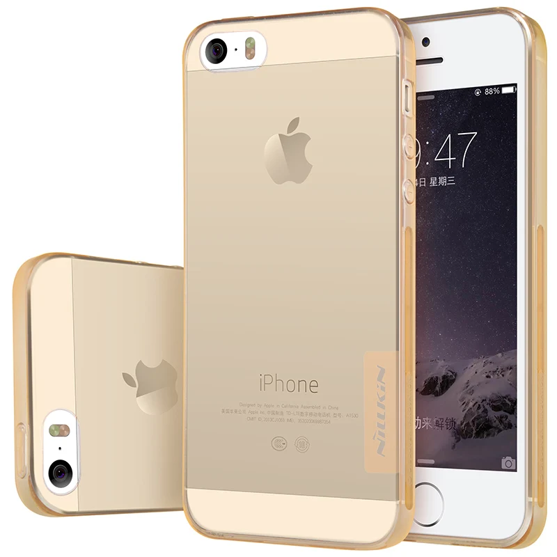 for iPhone 5 NILLKIN Ultra Thin Transparent Nature TPU Case Apple SE 5S 4.0&quotinch Clear Soft Silicone Back Cover |