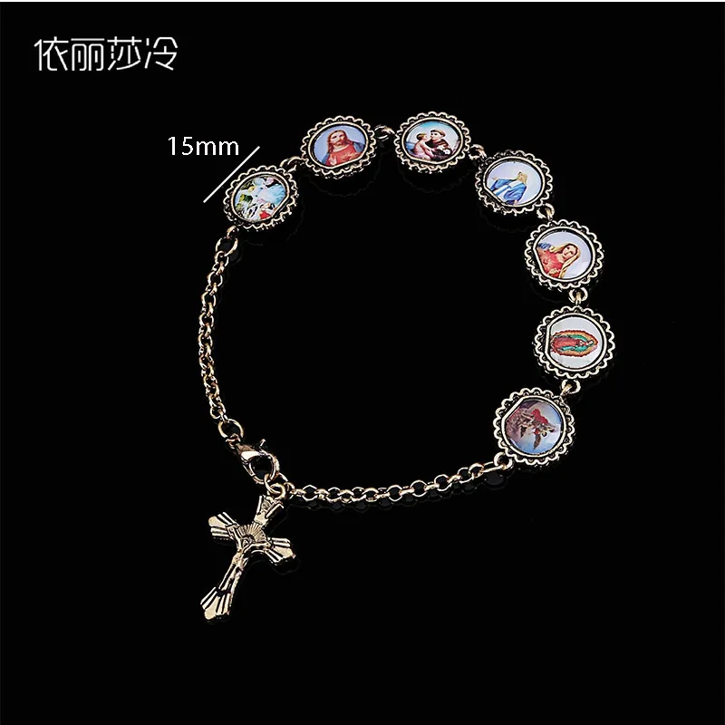 Значок Иисуса крест браслет Иисус Дева Мария икона мужчины и женщины Религиозные