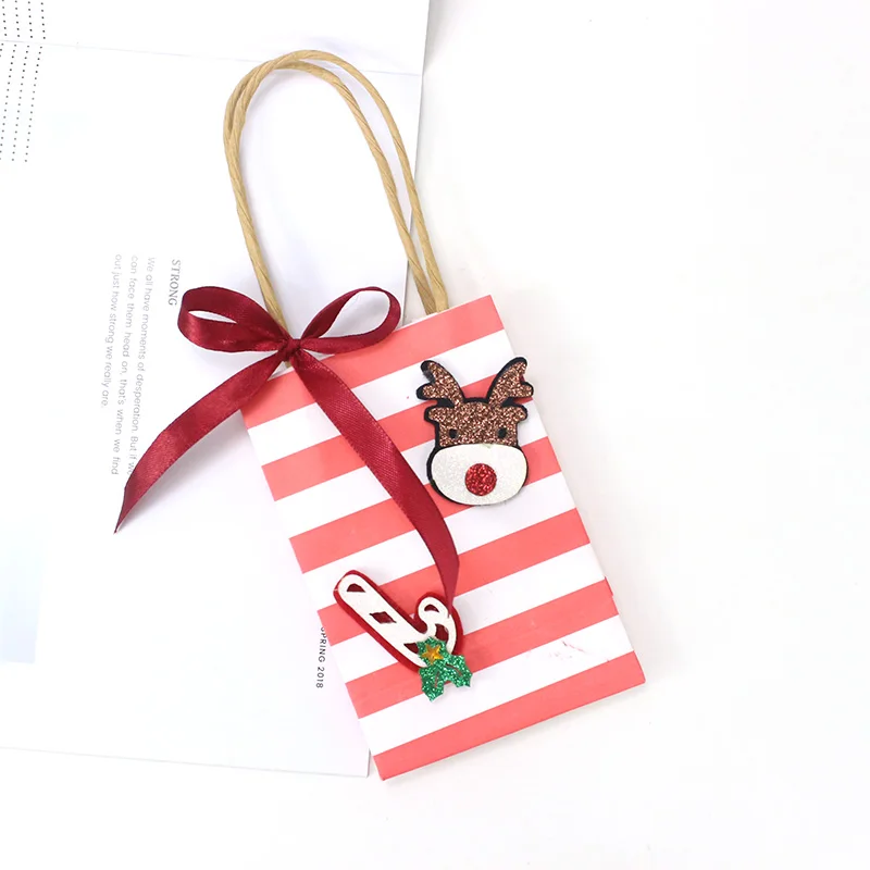 Striped Cartoon AVEBIEN 20 шт., свадебные украшения, украшения на день рождения, бумажный подарочный пакет для ювелирных изделий, Мини Подарочный пакет с ручками, вечерние принадлежности для мероприятий - Цвет: Striped Cartoon