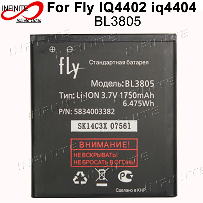 

Оригинальный аккумулятор BL3805 1750 мА · ч, для Fly IQ4402 iq4404