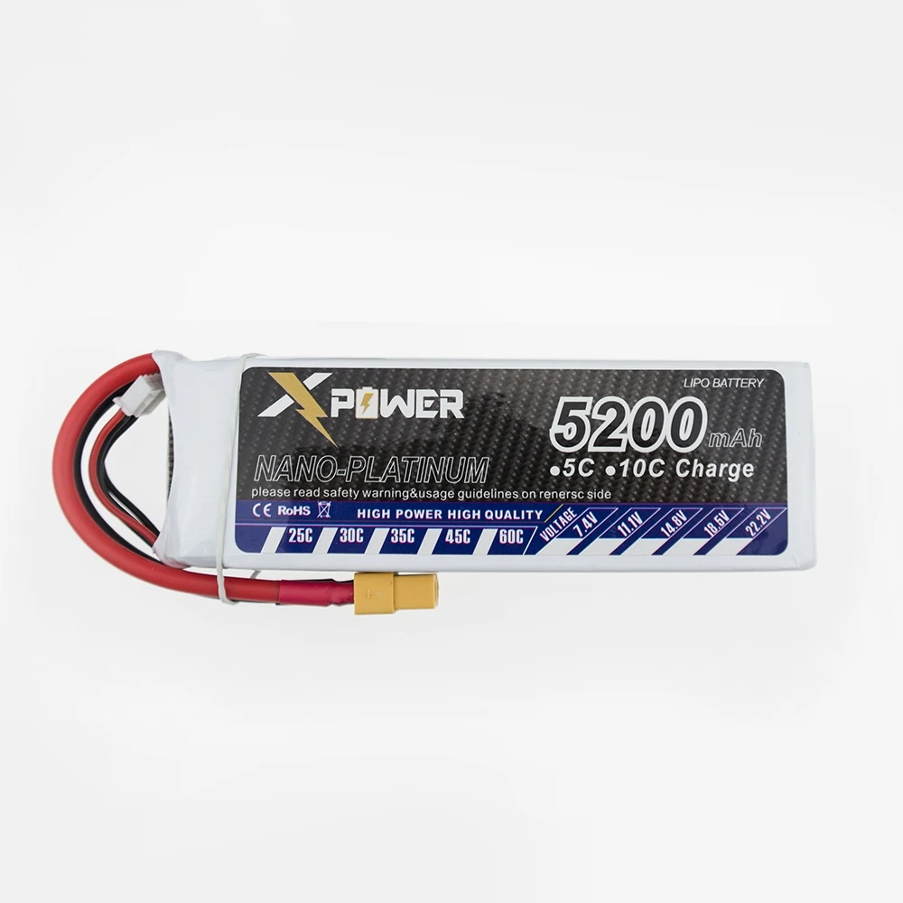 1 шт. XT60 T EC5 разъем 5200 мАч 11 В 3S 30C Li-po батарея для DIY гоночных RC вертолетов Qudcopter Дрон