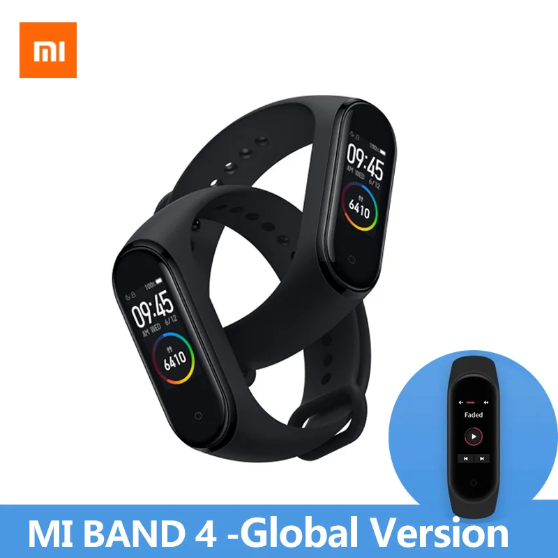 Xiaomi Mi Band 4 новейший браслет пульсометр фитнес 135 мАч цветной экран Bluetooth 5,0 Смарт часы
