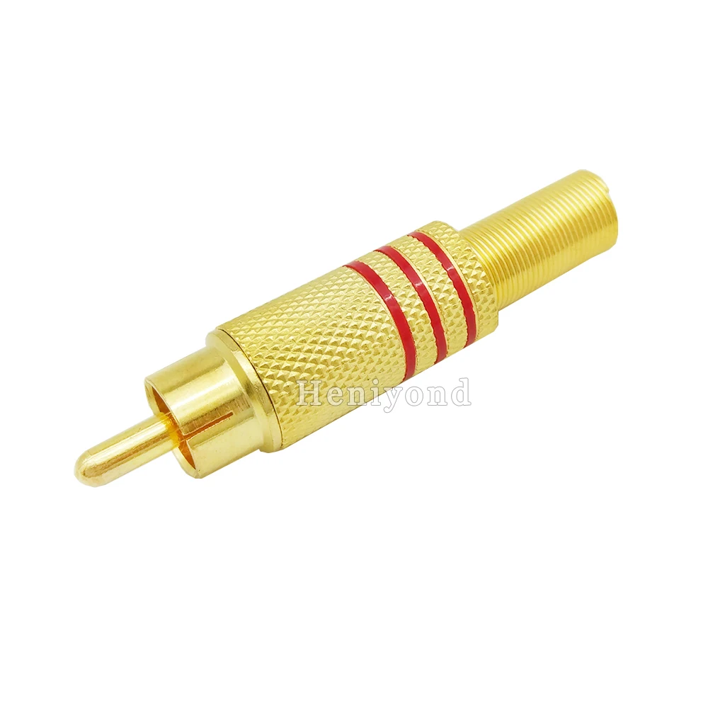 5 шт./лот разъем RCA позолоченный разъем провода 6 мм кабель RCA штекер Профессиональный динамик аудио адаптер