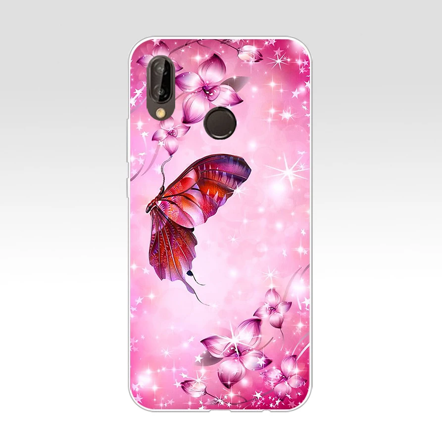 250H БАБОЧКА подставка на КОШАЧИЙ НОС Мягкий Силиконовый ТПУ чехол для huawei Nova 3 3i p