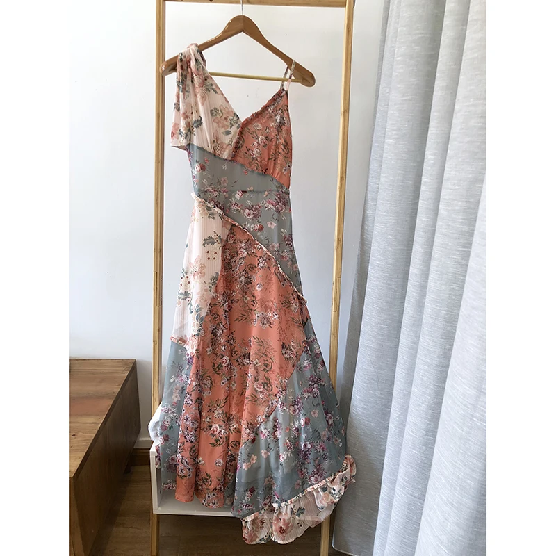 Women Bohemian Romantic Floral Print Holiday Maxi Dress | Женская одежда
