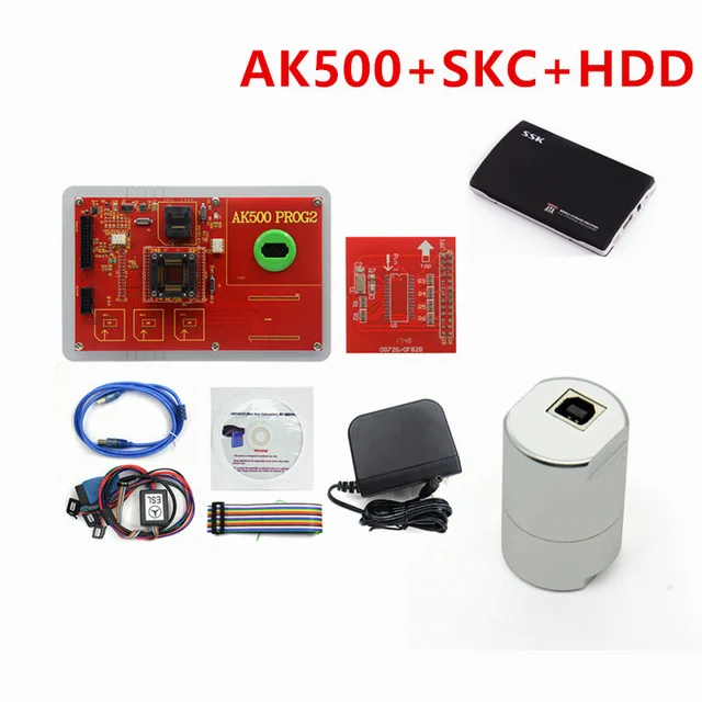 Белый AK500 Pro AK500 ключевой программист для Mercedes Be-nz с EIS SKC Калькулятор+ HDD база данных жесткий диск полный комплект - Цвет: Белый