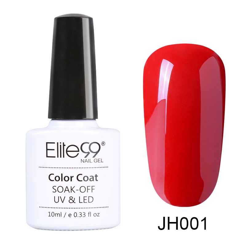 JH001 Elite99, серия винно-красного цвета, 10 мл, Гель-лак для ногтей, цветной лак, Полупостоянный Гель-лак для ногтей, замачиваемый, УФ светодиодный, Гель-лак - Цвет: JH001