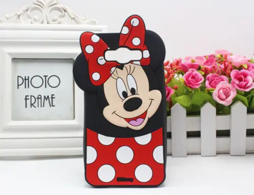 Minnie Mouse Для iPhone 6 6s 4," популярный 3D милый мультяшный Мягкий силиконовый чехол для телефона задняя крышка милый Единорог противоударный новейший чехол с животными - Цвет: Minnie Mouse
