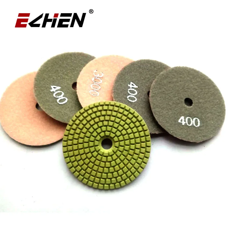 Мраморная гранитная плитка алмазная полировальная подушка 4 дюйма влажный