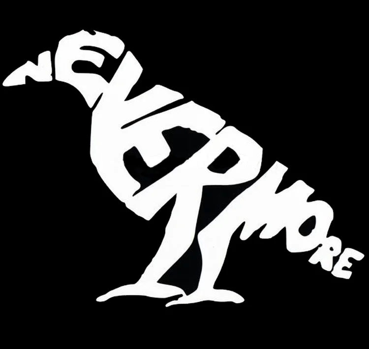 11 5*14 см Ворон NEVERMORE птица автомобильная наклейка креативные наклейки для
