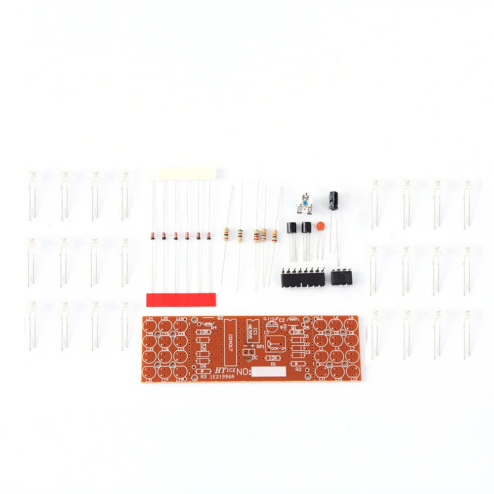 Мигающий светильник s DIY Kit стробоскоп NE555+ CD4017 электронный Обучающий набор деталей светильник светодиодный модуль