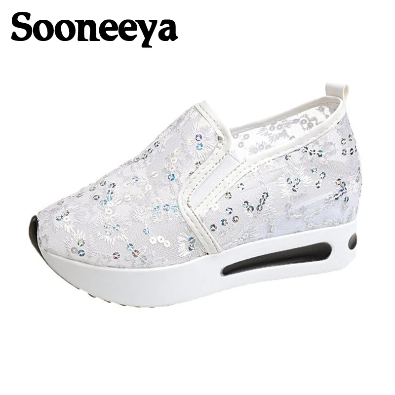 Кроссовки Sooneeya женские вулканизированные криперы Мокасины без застежки лоферы