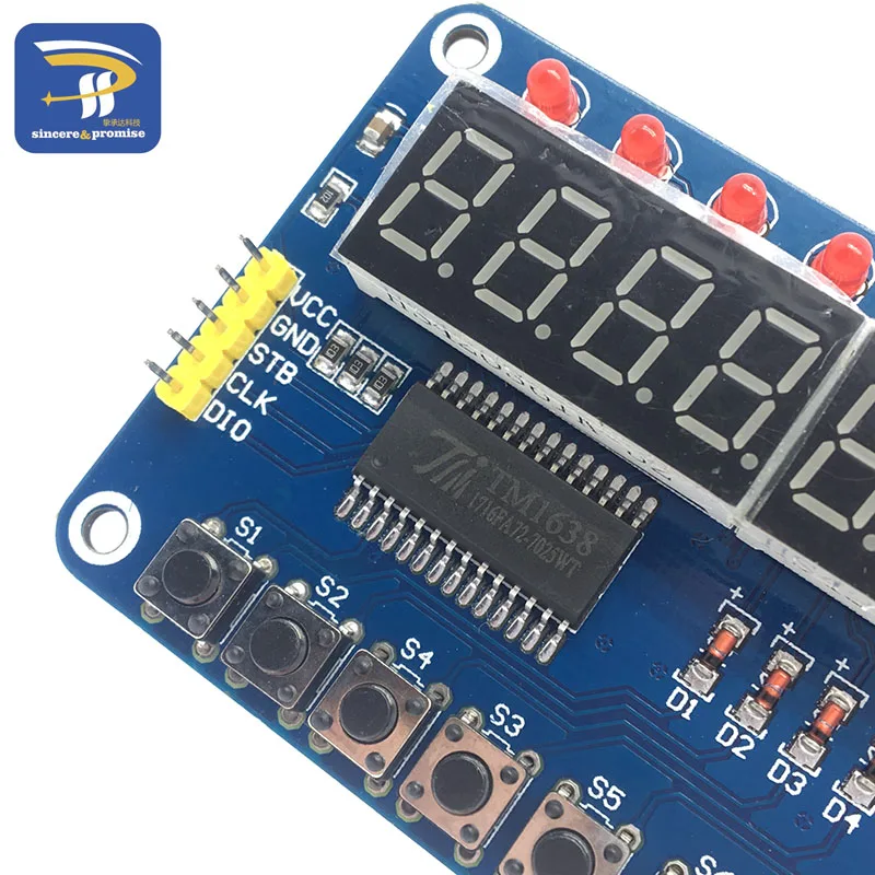 Дисплей для ключей AVR новый 8-битный цифровой светодиодный модуль TM1638 1 шт. |