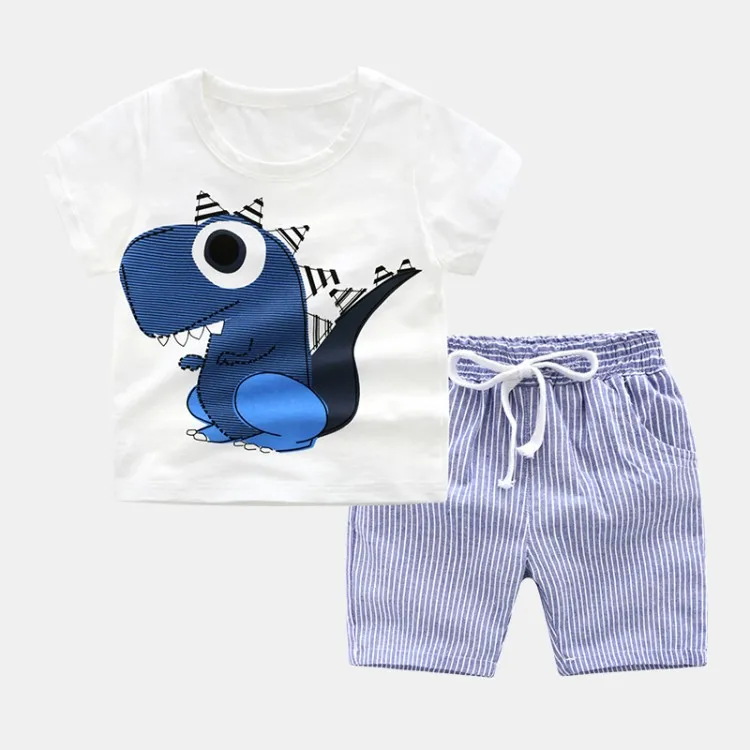 2018 Новая мода мальчиков Комплекты одежды Детская летняя одежда для с героями