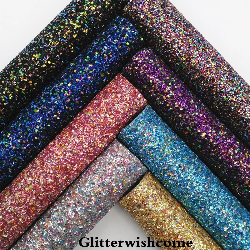 Glitterwishcome 30X134 см мини ролл винил для Луки, с эффектом блестящей кожи ткань с подходящей подложкой Луки, GM078