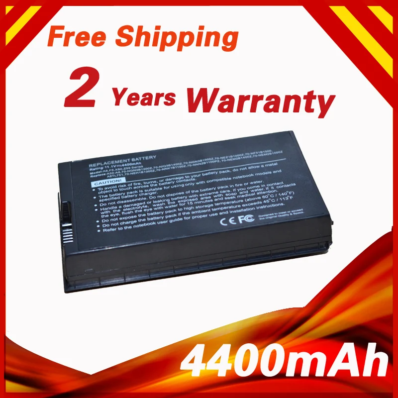4400mAh аккумулятор для ноутбука Asus N80 N80Vc A8Tc A8Tm A8Z F8 F8DC F8P F8S F8SG F8SN F8SP F8SV F8Sa F8Se F8Sr F8Tr F8V F8Va F8Vr