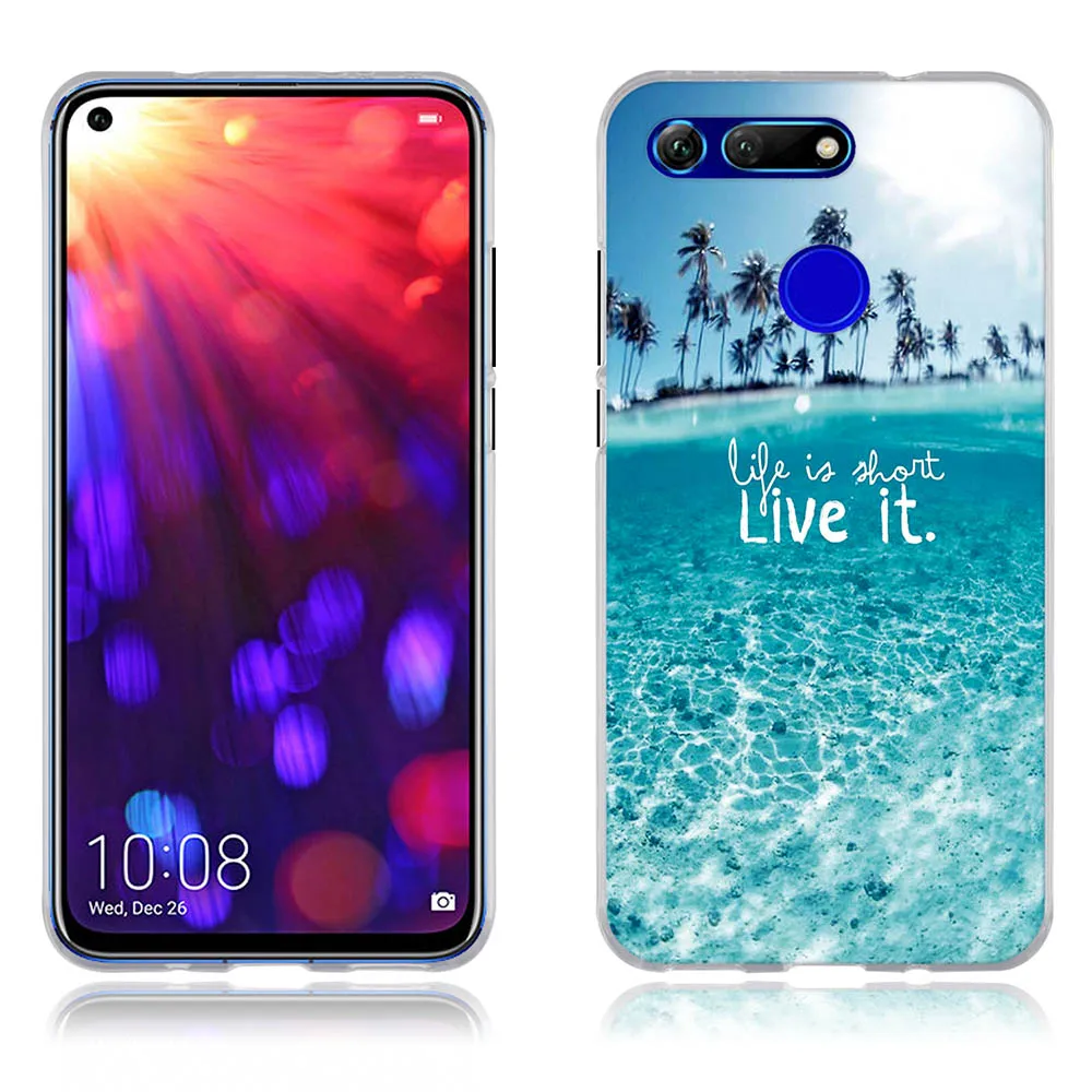 Для huawei Honor просмотра 20 V20 крышка мягкая TPU силиконовая животных рисунком телефон