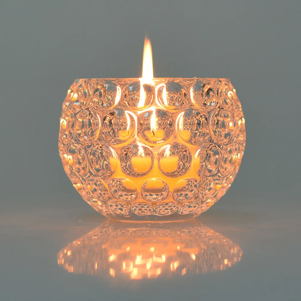 

Clear Crystal Votive Candle Holder Wedding Centerpieces Tealight Holders