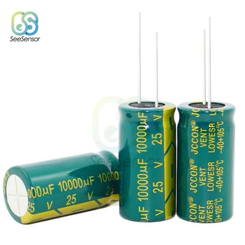 25V 10000UF 2PCS Алюминий электролитический конденсатор, алюминиевая крышка, 25В 35В 100 мкФ 220 мкФ 470 мкФ 680 мкФ 1000 мкФ 2200 мкФ 3300 мкФ 10000 мкФ - Цвет: 25V 10000UF 2PCS