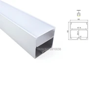 100x 1m setslot u shape aluminum profile for led and 60x60 led profile aluminum led channel for suspension or pendant lighting