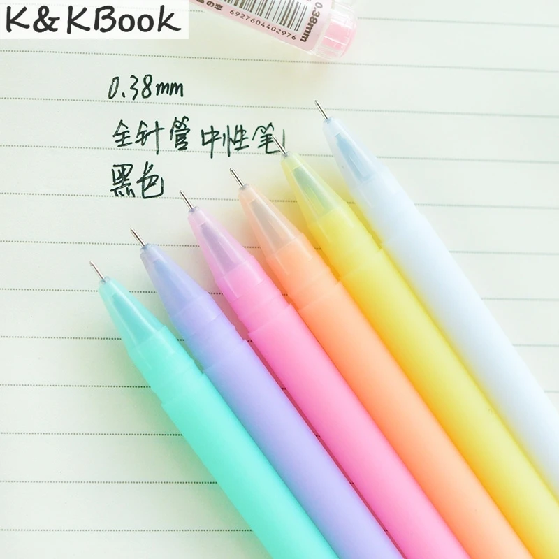 K & KBOOK 6 шт./лот гелевая ручка для гелевых чернил с кристаллами love 0 38 мм черные