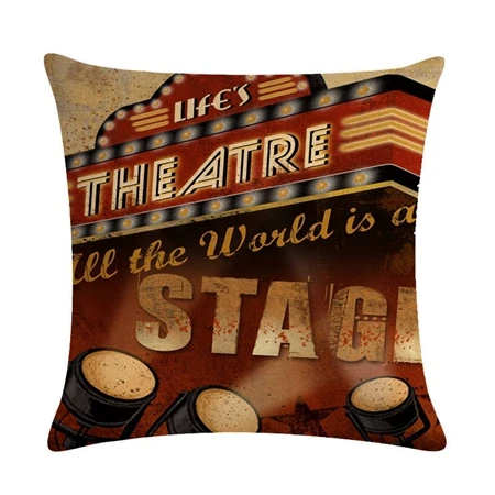 Cushion cover5 Винтажные наволочки с изображением фильма серия декор с принтом наволочка 45*45 см льняная Автомобильная диванная домашняя декоративная подушка - Цвет: Cushion cover5