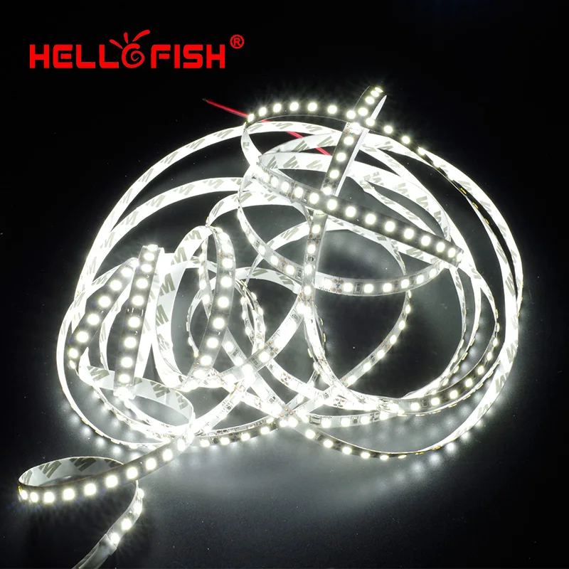 Hello рыбы 5 м двойной слой печатной платы 600 Светодиодные ленты 2835 SMD 12 В гибкий