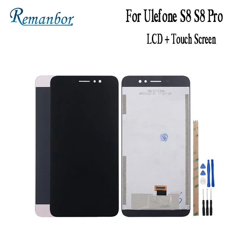 Remanбор для Ulefone S8 Pro ЖК дисплей + сенсорный экран 5 3 дюймов сборка Запчасти Телефон