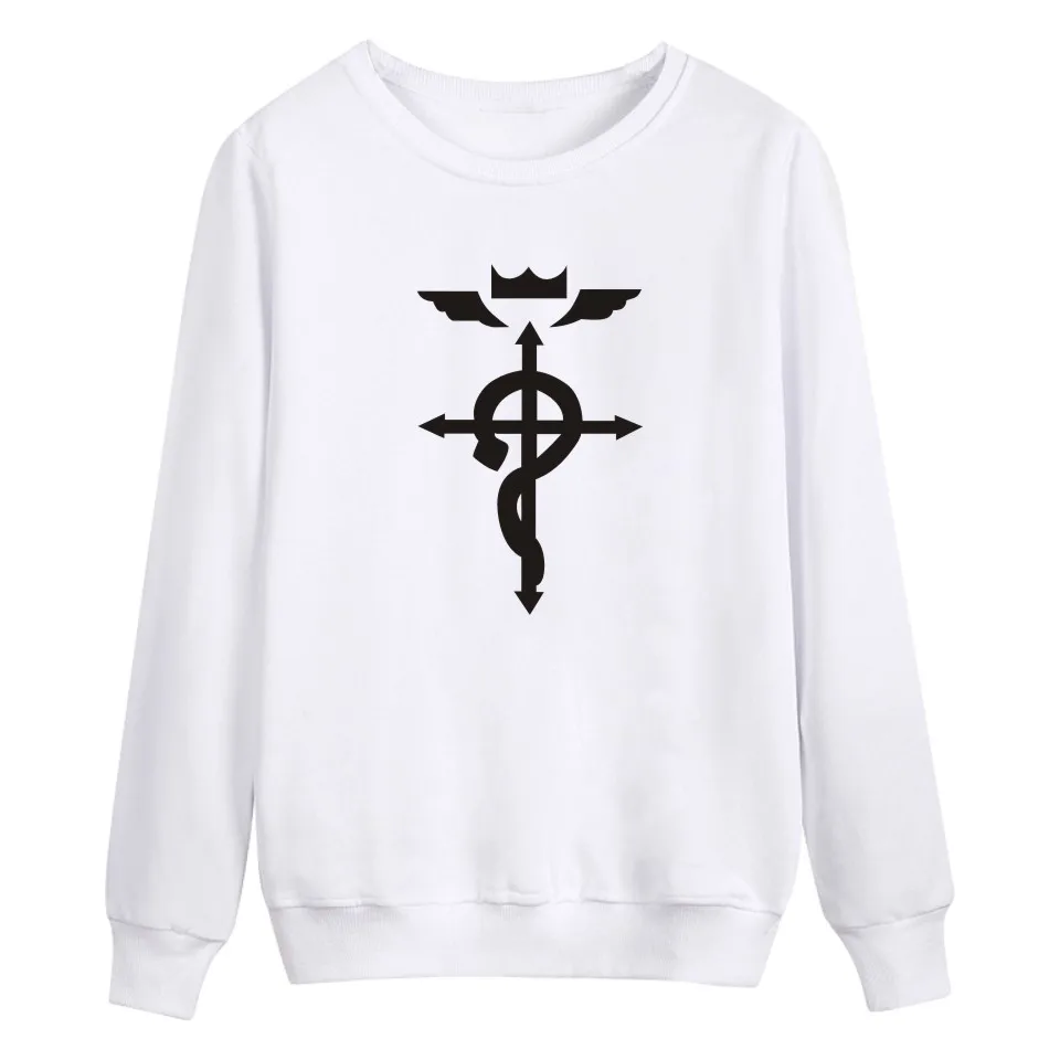 Толстовка с капюшоном в стиле аниме Харадзюку для мужчин цельнометаллический