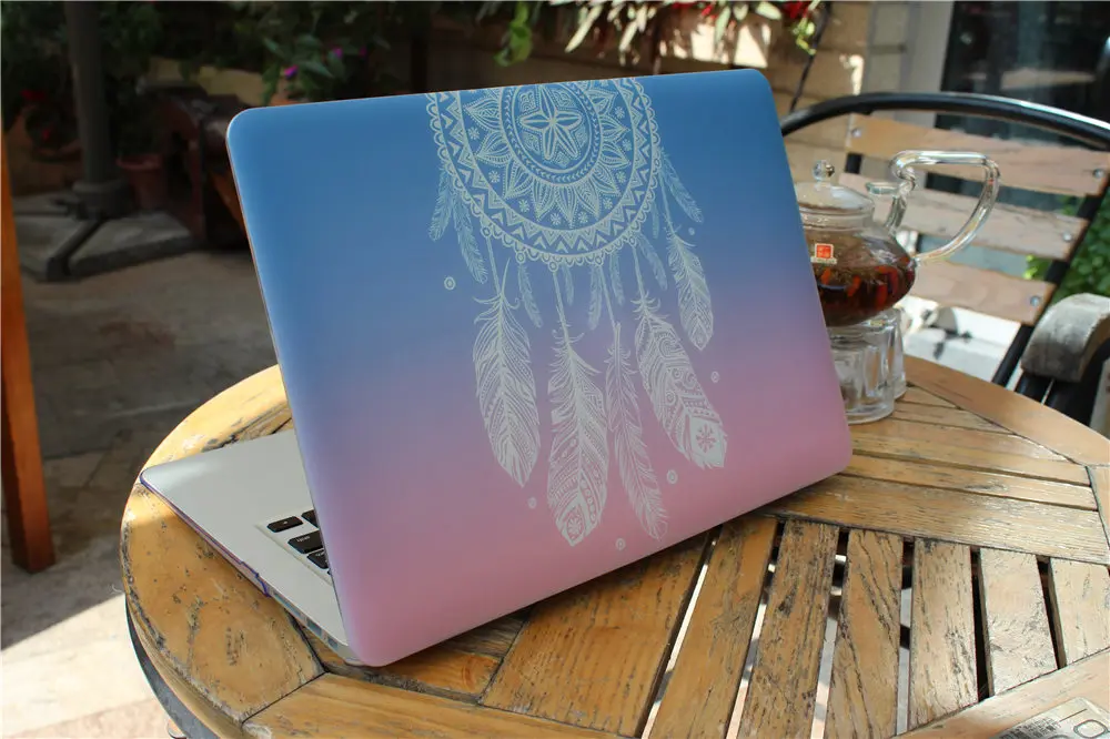 Потрясающий уникальный чехол с изображением Ловца снов и перьев для MacBook Pro retina 11 12 13 15 16 touch bar a2141твердый чехол