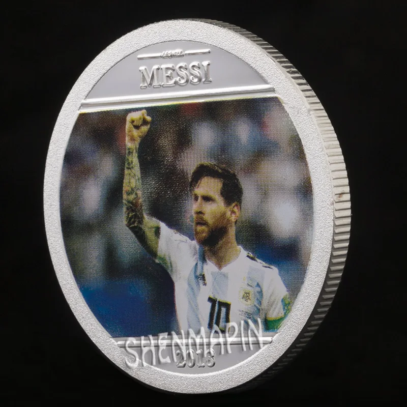 Кубок мира футболист Messi памятная монета Лига чемпионов золотые сапоги серебряные коллекционные монеты мировой Игрок года