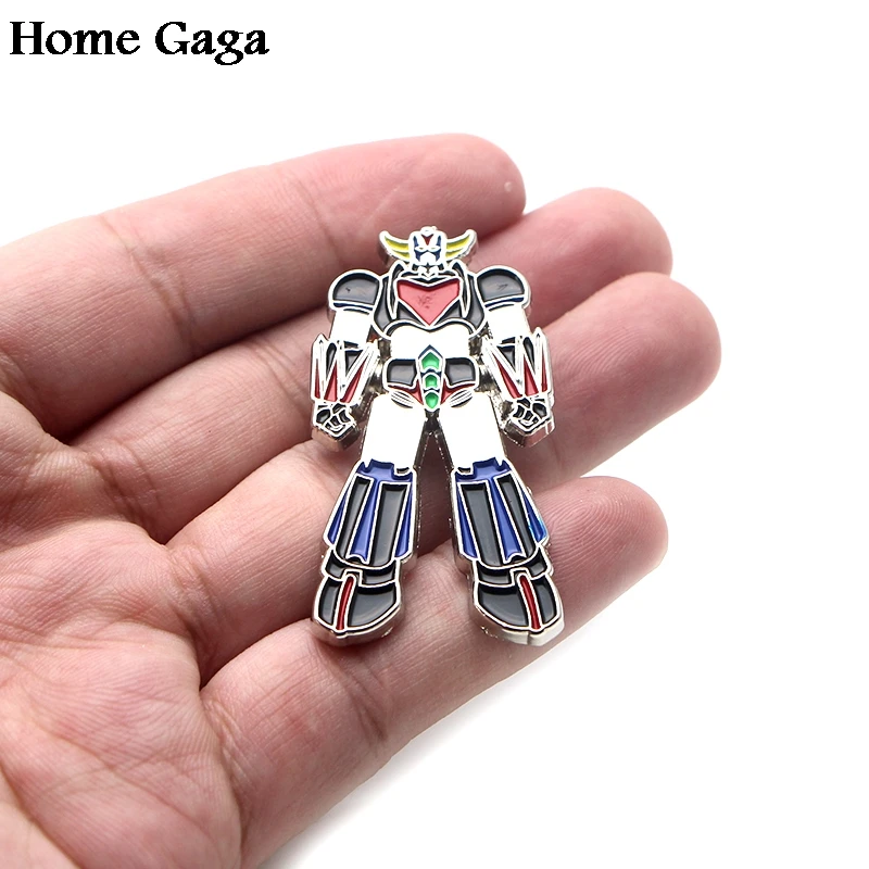Homegaga UFO Robot Grendizer металлическая цинковая эмалированная заколка медаль para рюкзак