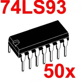 (50 ./) 74LS93 Logic IC, DIP Package, TTL