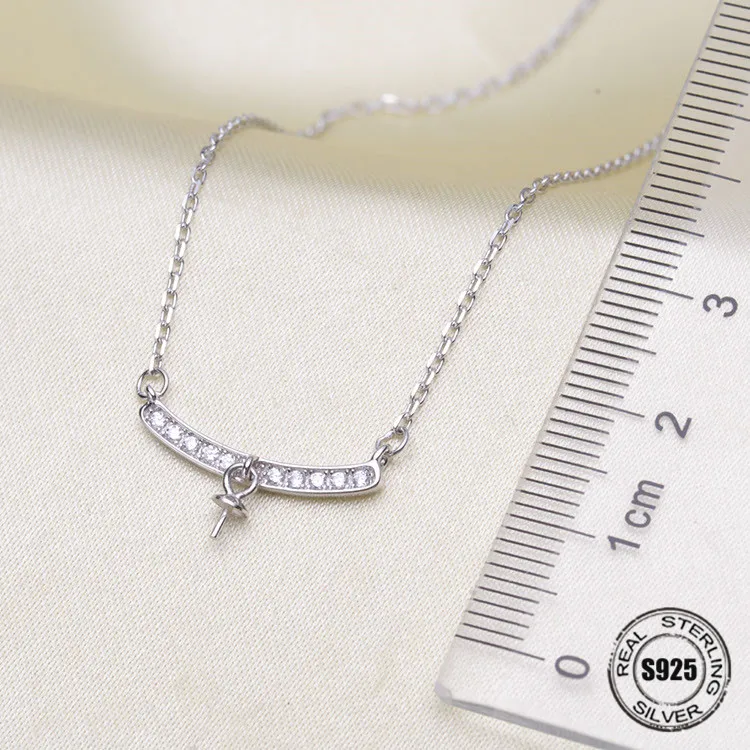 

Necklace Pendant Findings S925 Sterling Silver Necklace Chain Settings Jewelry Parts Fittings Jewelry Making Charm Accessories