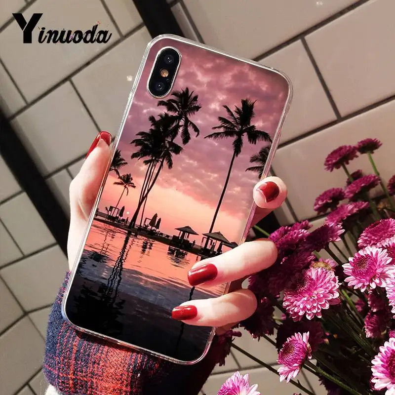 Чехол Yinuoda для телефона с изображением летних пляжей мягкий чехол iPhone5 5S 6 7 7plus 8 8Plus