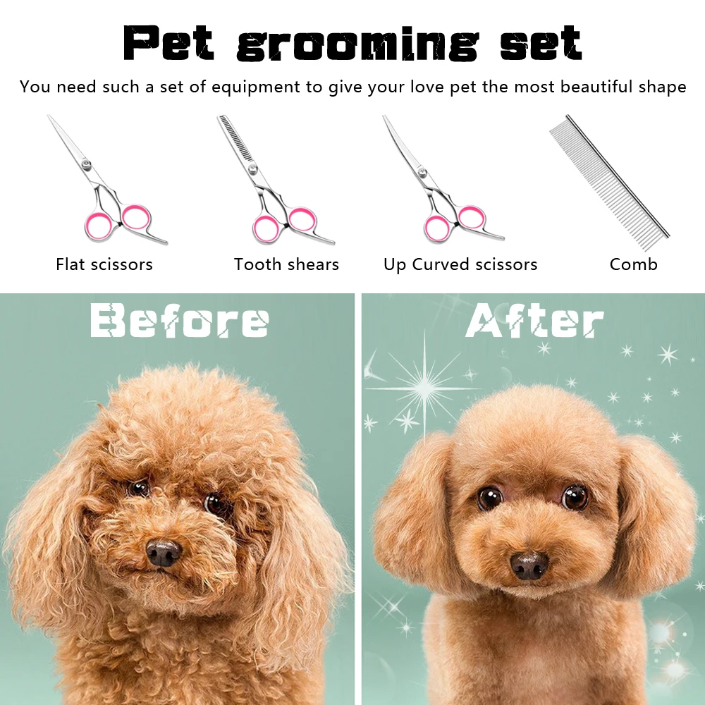 Набор ножниц для груминга домашних животных ножницы из нержавеющей стали собак